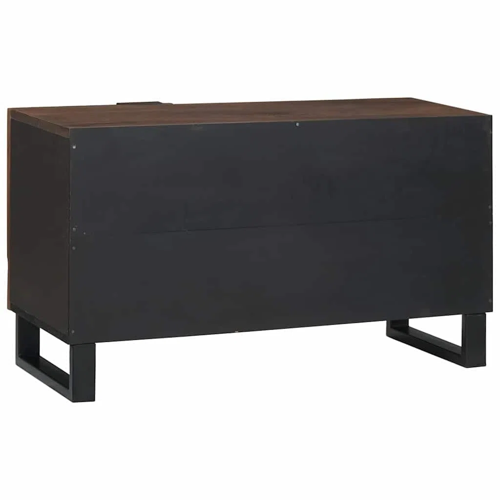 Mobile TV basso in legno di noce, 80 x 33 x 46 cm