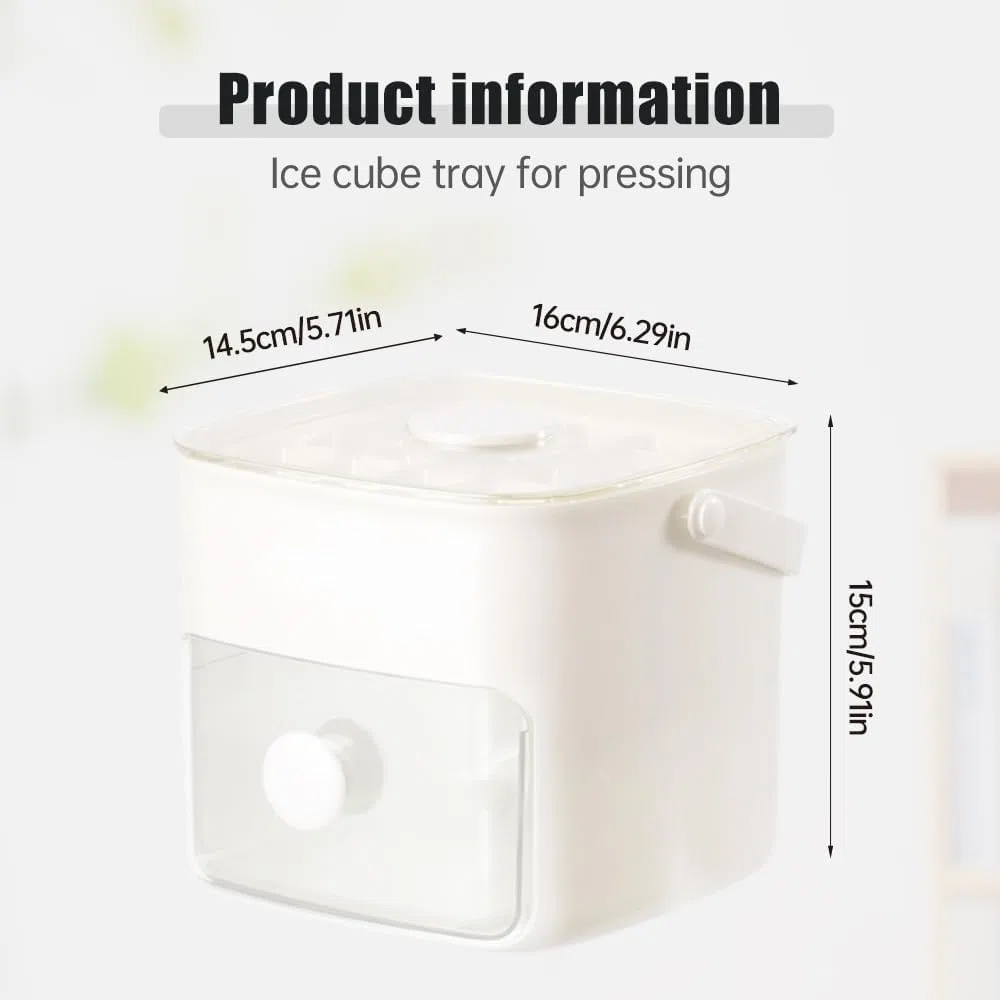 Ice Maker con coperchio Easy Press, 2 in 1, grande capacità