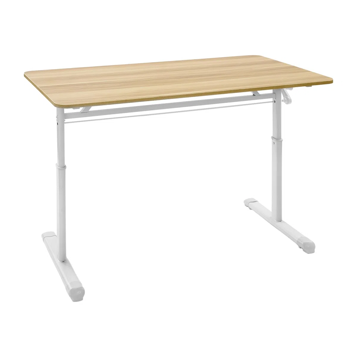 Scrivania regolabile in altezza, 120 x 60 cm, tavolo da lavoro manuale