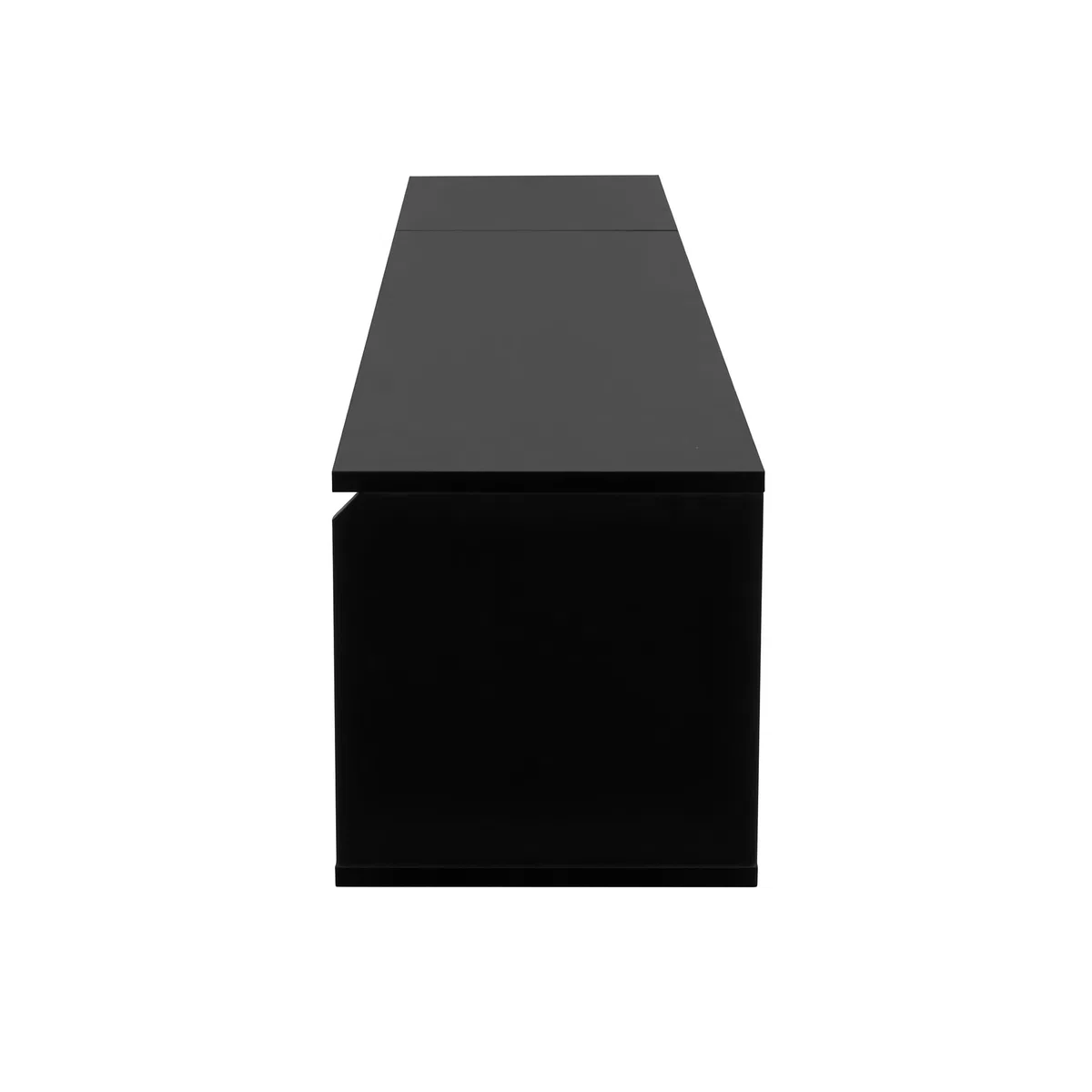 ModernLuxe Mobile Porta TV Lucido 180 cm, Nero e Bianco con Illuminazione a LED e Porta USB, Moderno Mobile TV da Parete per il Soggiorno