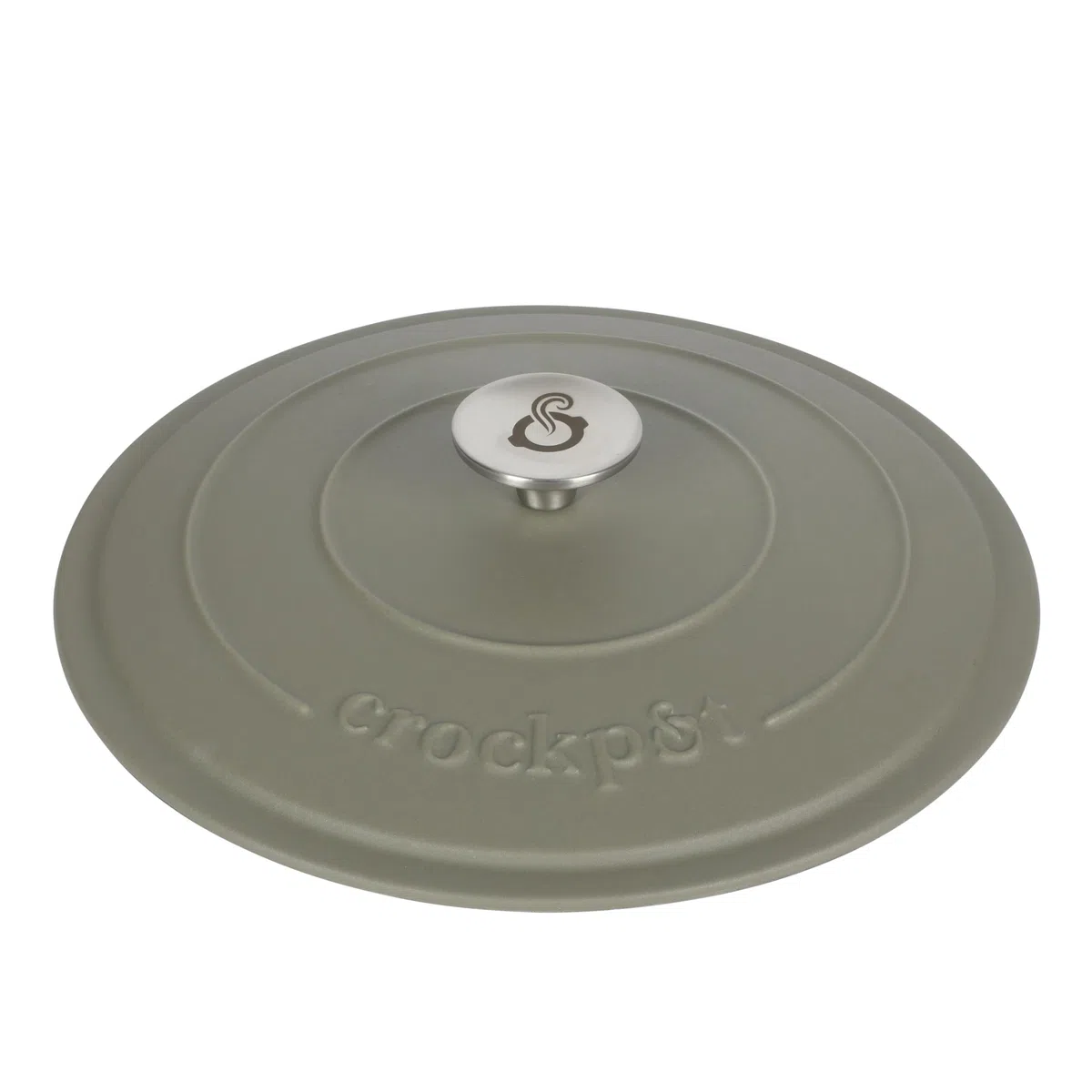 Crock Pot Artisan - Pentola da forno olandese rotonda in ghisa, con coperchio, colore: verde opaco