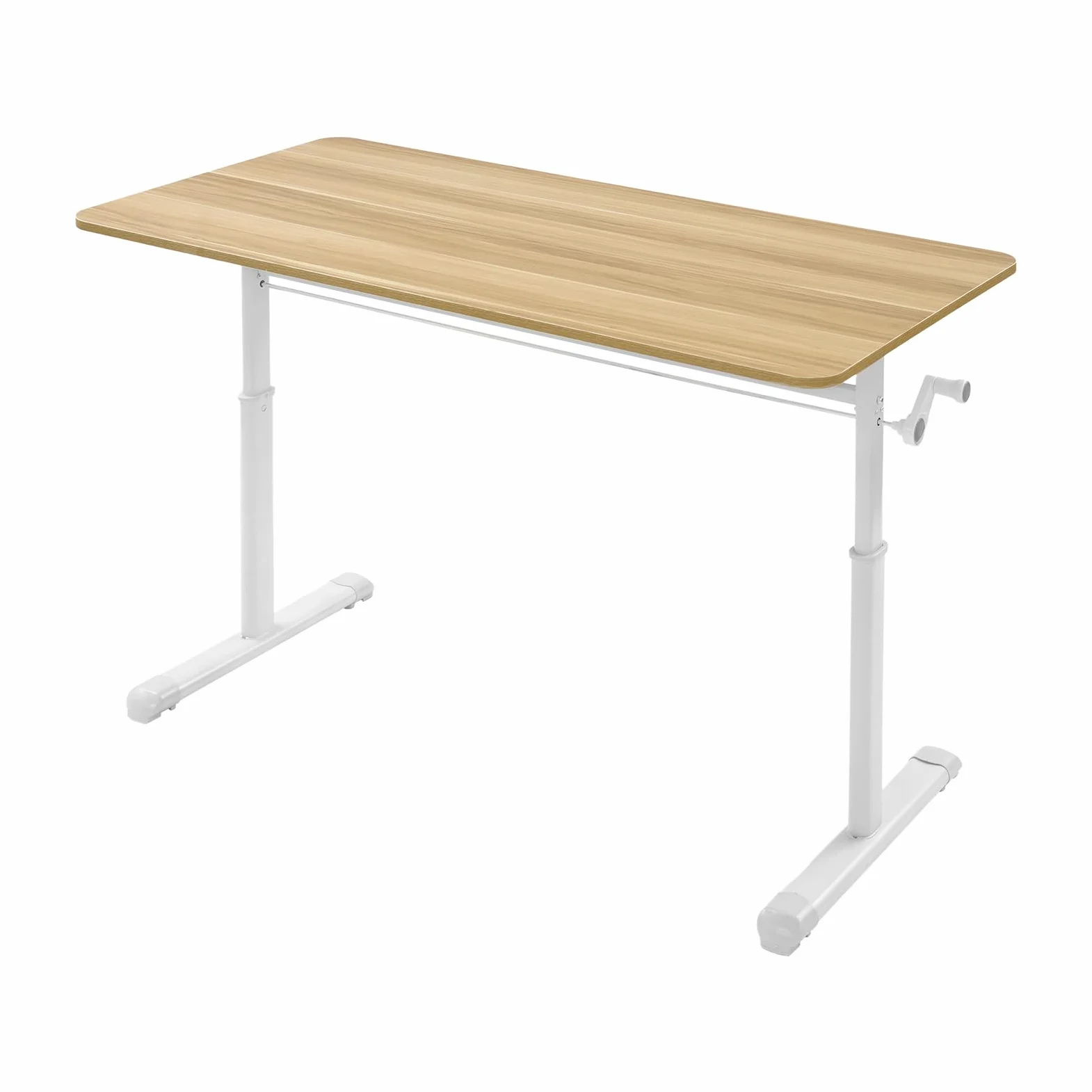 Scrivania regolabile in altezza, 120 x 60 cm, tavolo da lavoro manuale