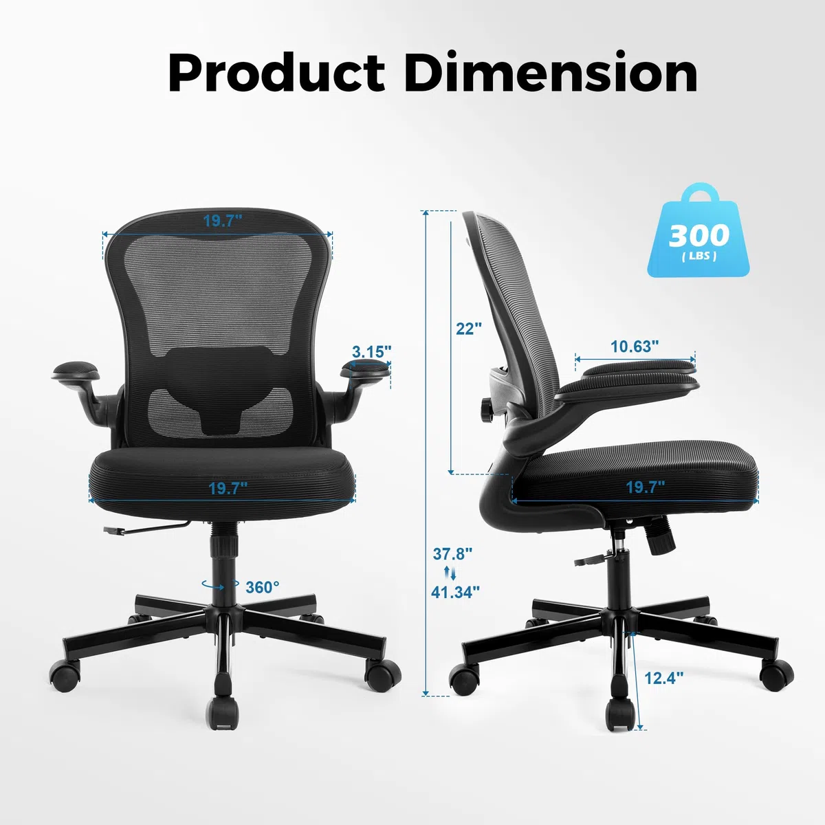 ALPHA HOME Sedia da ufficio ergonomica con supporto lombare