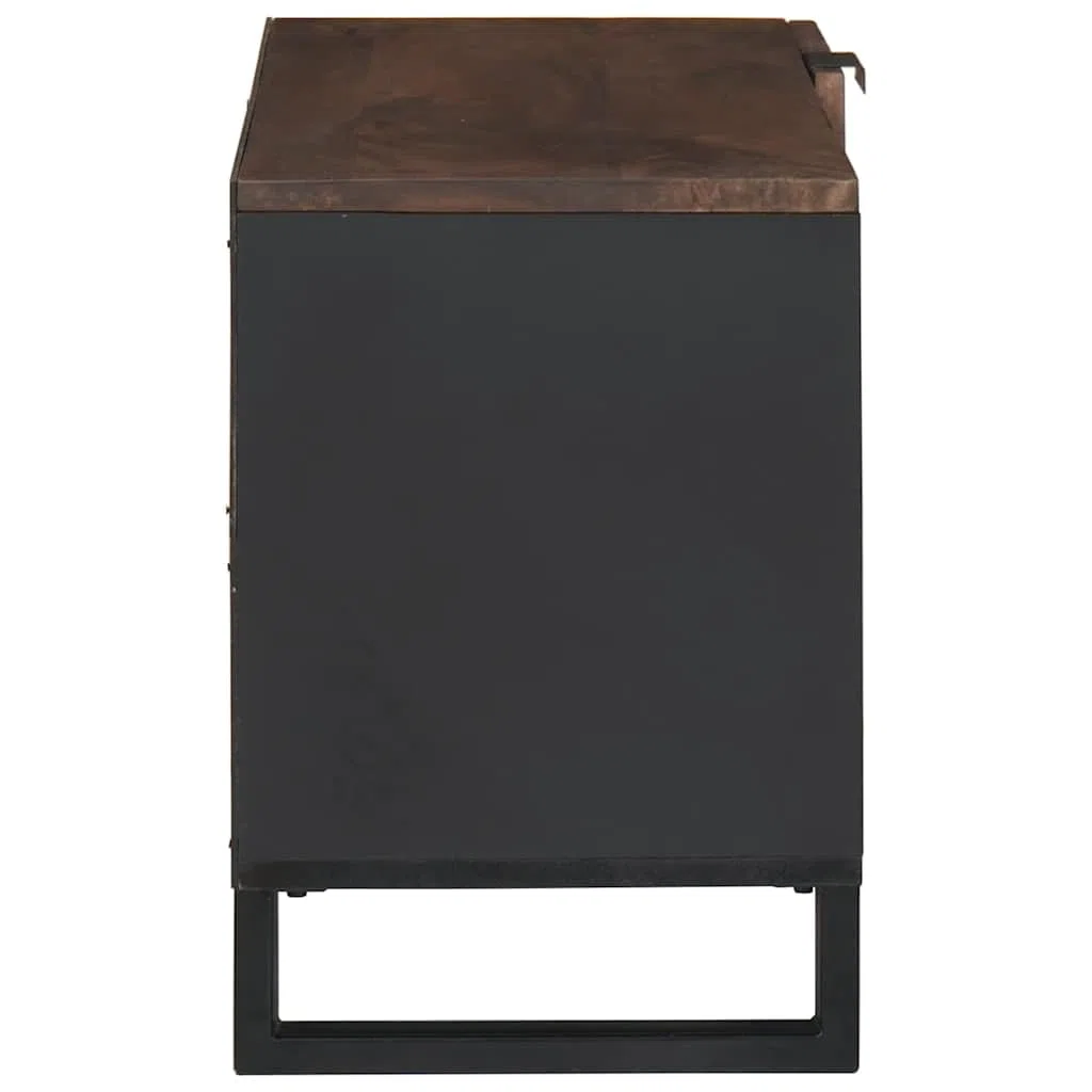 Mobile TV basso in legno di noce, 80 x 33 x 46 cm