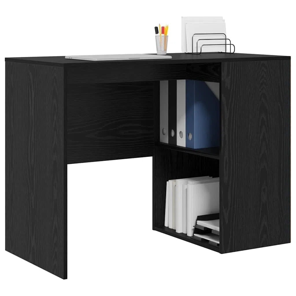 vidaXL Scrivania Rovere Nero Legno ingegnerizzato 102 x 50 x 75 cm